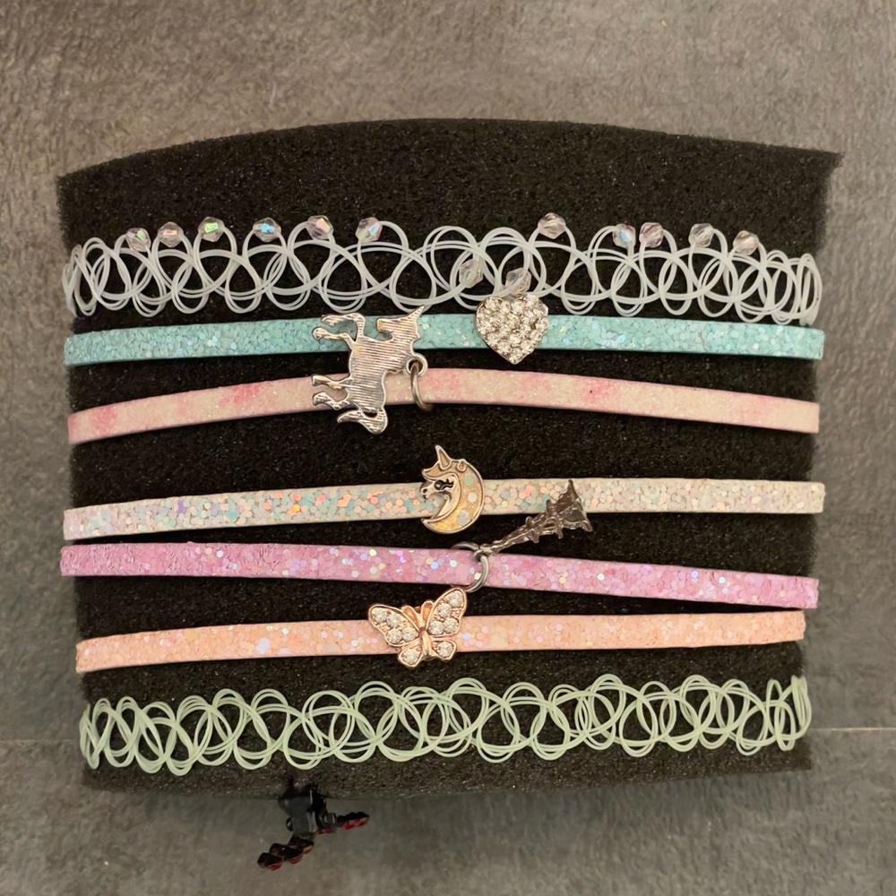 Lot of 7 girls choker necklaces